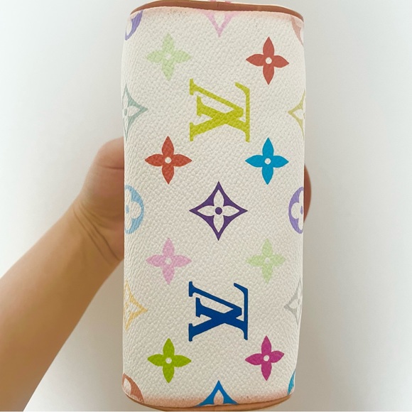SOLD 🥰🥰Authentic Louis Vuitton White Multicolor Mini Speedy - Picture 8 of 13